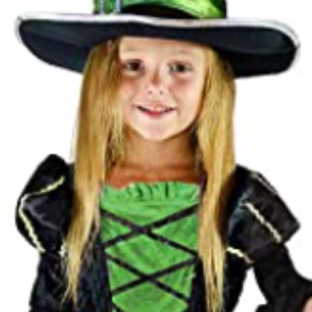 Spooktacular Fairytale Green Deluxe Witch costume size girls Large
